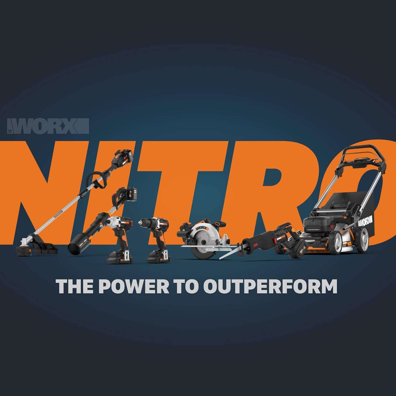 Worx Nitro 40V 20 Cordless Lawn Mower , 3-in-1 Battery Lawn Mower w Collapsible Handle Lawn Mower with 7-Position Height Adjustment – 2 Batteries & Charger Included - 7