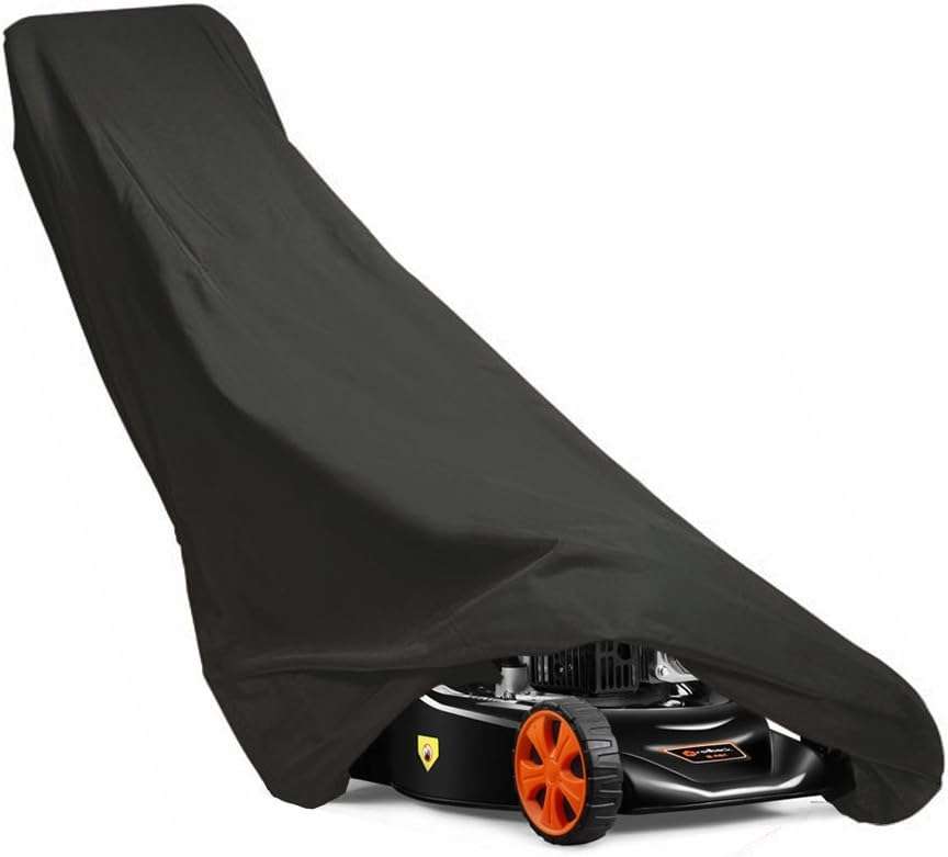 G2CAMP 18 21 Self Propelled Push Lawn Mower Cover 79 L x 22 W x 44.9 H with Waterproof - 420D Oxford Fabric Black - 1