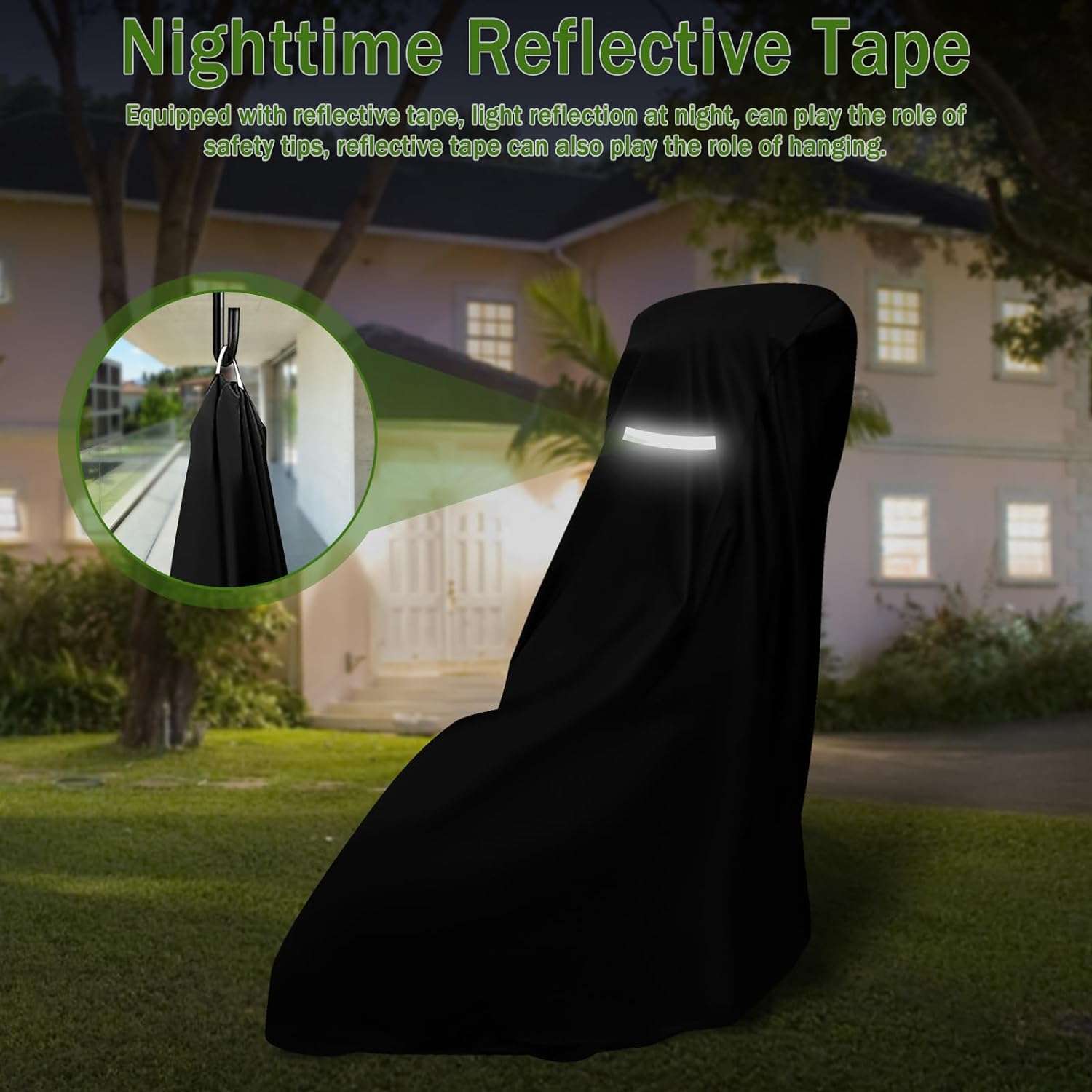 Outdoor Lawn Mower Cover - Waterproof Heavy Duty 420D Lawn Mower Covers Polyester Oxford UV Dust Protection Universal Fit Push Mower with Drawstring & Cover Storage Bag - 5