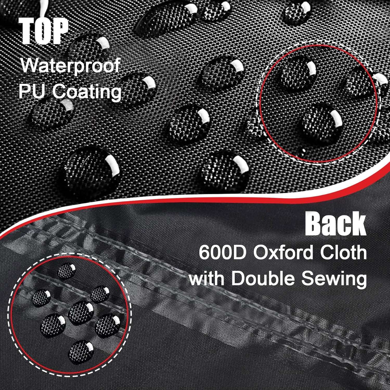 Push Lawn Mower Cover - Walk Behind Lawn Mower Covers Waterproof Heavy Duty, 600D Outdoor Push Mower Cover Universal with Storage Bag for Greenworks - 7