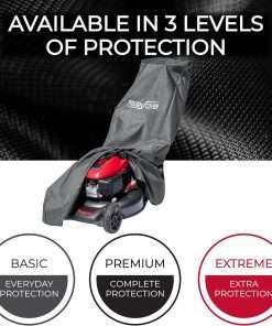 Tough Cover Lawn Mower Cover, Heavy Duty 600D Marine Grade Fabric, Universal Fit Push Mower Cover, Protects Against Water, UV, Dust, Dirt, Wind for Outdoor Protection, Lawn Mower Accessories - 4