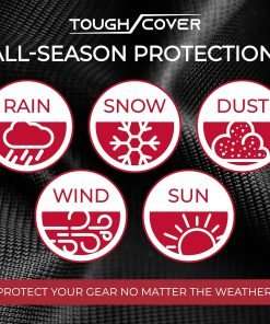 Tough Cover Lawn Mower Cover, Heavy Duty 600D Marine Grade Fabric, Universal Fit Push Mower Cover, Protects Against Water, UV, Dust, Dirt, Wind for Outdoor Protection, Lawn Mower Accessories - 5