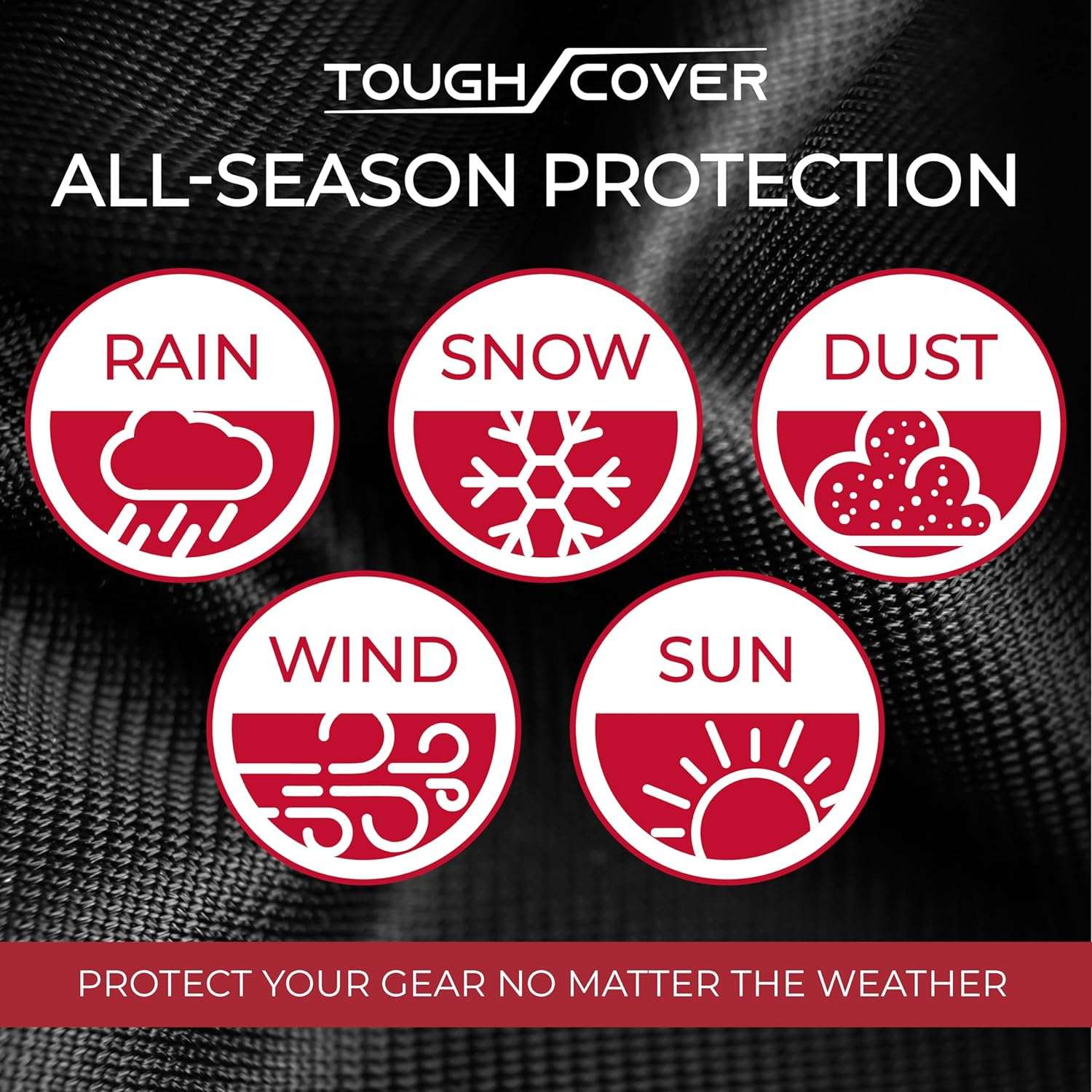 Tough Cover Lawn Mower Cover, Heavy Duty 600D Marine Grade Fabric, Universal Fit Push Mower Cover, Protects Against Water, UV, Dust, Dirt, Wind for Outdoor Protection, Lawn Mower Accessories - 5
