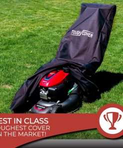 Tough Cover Lawn Mower Cover, Heavy Duty 600D Marine Grade Fabric, Universal Fit Push Mower Cover, Protects Against Water, UV, Dust, Dirt, Wind for Outdoor Protection, Lawn Mower Accessories - 8