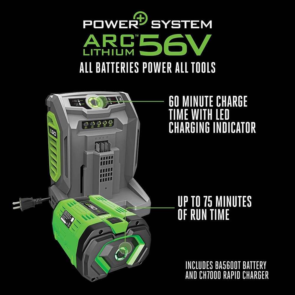 EGO Power+ Select Cut LM2156SP 21 in. 56 Volt Battery Self-Propelled Lawn Mower with 10Ah Battery and 700W Turbo Charger,Black - 6