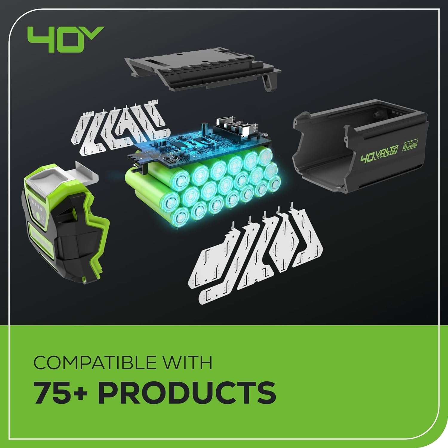 Greenworks 40V 20 Brushless Push Mower, 4.0Ah Battery (Aluminum Handles + Light) - 14