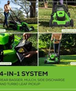 Greenworks 40V 20 Brushless Push Mower, 4.0Ah Battery (Aluminum Handles + Light) - 7