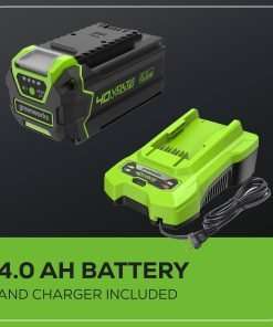 Greenworks 40V 20 Brushless Push Mower, 4.0Ah Battery (Aluminum Handles + Light) - 9