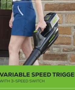 Greenworks 80V 21 Brushless Cordless Electric Lawn Mower + Axial Leaf Blower, 2.0Ah Batteries and 30 Minute Rapid Charger - 10