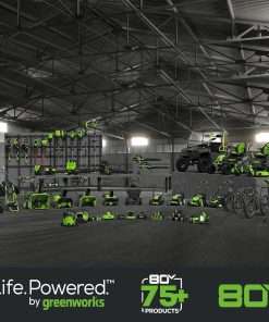 Greenworks 80V 21 Brushless Cordless Electric Lawn Mower + Axial Leaf Blower, 2.0Ah Batteries and 30 Minute Rapid Charger - 16