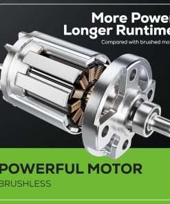 Greenworks 80V 21 Brushless Cordless Electric Lawn Mower + Axial Leaf Blower, 2.0Ah Batteries and 30 Minute Rapid Charger - 5