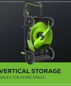 Greenworks 80V 21 Brushless Cordless Electric Lawn Mower + Axial Leaf Blower, 2.0Ah Batteries and 30 Minute Rapid Charger - 6