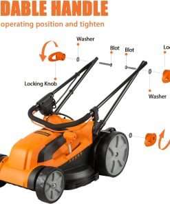 LawnMaster MEB1216K Electric Lawn Mower 16-Inch 12AMP - 3