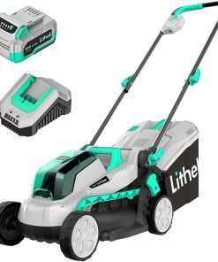 Litheli 20V 13 Cordless Lawn Mower, Electric Lawn Mowers for Garden, Yard and Farm, 5 Heights, with Brushless Motor, 4.0Ah Battery & Charger Included - 1