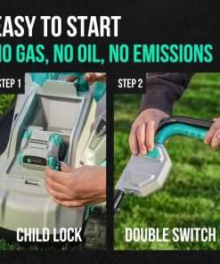 Litheli 20V 13 Cordless Lawn Mower, Electric Lawn Mowers for Garden, Yard and Farm, 5 Heights, with Brushless Motor, 4.0Ah Battery & Charger Included - 4