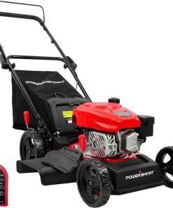PowerSmart Gas Lawn Mower, 17-Inch 144cc Engine 3-in-1 Walk-Behind Push Lawn Mower, Oil Included 2024 Version - 1