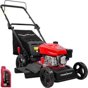 PowerSmart Gas Lawn Mower, 17-Inch 144cc Engine 3-in-1 Walk-Behind Push Lawn Mower, Oil Included 2024 Version - 1