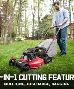 PowerSmart Push Gas Lawn Mower with Grass Bag, 21-Inch 144cc Engine 3-in-1 with Adjustable Cutting Heights 2024 Version - 3