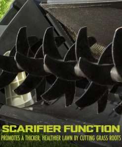 Sun Joe AJ805E 15-Inch 13-Amp Electric Dethatcher and Scarifier w-Removeable 13.2-Gal Collection Bag, 5-Position Height Adjustment, Airboost Technology Increases Lawn Health, Green - 5