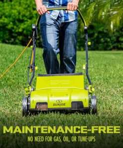 Sun Joe AJ805E 15-Inch 13-Amp Electric Dethatcher and Scarifier w-Removeable 13.2-Gal Collection Bag, 5-Position Height Adjustment, Airboost Technology Increases Lawn Health, Green - 7