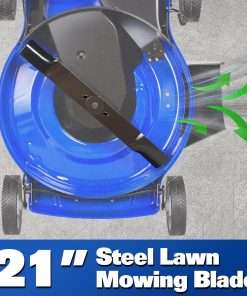 21 Inch Lawn Mower Gas Powered, 4-Cycle 170cc Engine, 3-in-1 Push Lawnmower with Bagging, Mulching & Side Discharge, Adjustable 10-Positions Cutting Height, Easy Start - 4