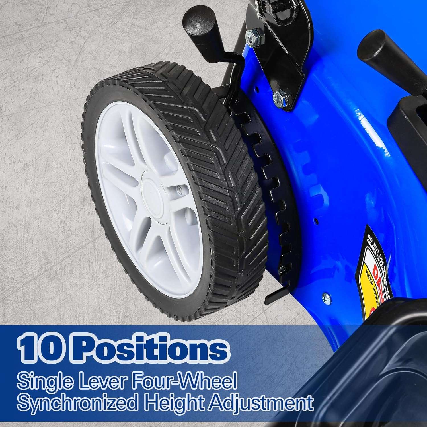 21 Inch Lawn Mower Gas Powered, 4-Cycle 170cc Engine, 3-in-1 Push Lawnmower with Bagging, Mulching & Side Discharge, Adjustable 10-Positions Cutting Height, Easy Start - 5