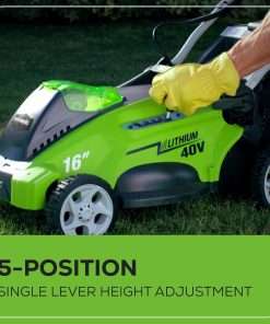 Greenworks 40V 16 Cordless (Push) Lawn Mower (75+ Compatible Tools), 4.0Ah Battery and Charger Included - 6