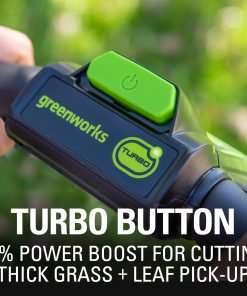 Greenworks 48V (2x24V) 20-Inch Cordless Battery Mower, 12-Inch String Trimmer, and 320 CFM Blower Combo Kit - 5