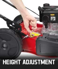 PowerSmart 21 in. Gas Lawn Mower, 144cc 2-in-1 Mulching Push Mower with 6-Positions Height Adjustment, High Rear Wheels - 5