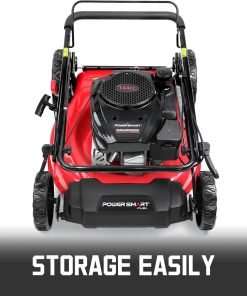 PowerSmart 21 in. Gas Lawn Mower, 144cc 2-in-1 Mulching Push Mower with 6-Positions Height Adjustment, High Rear Wheels - 6