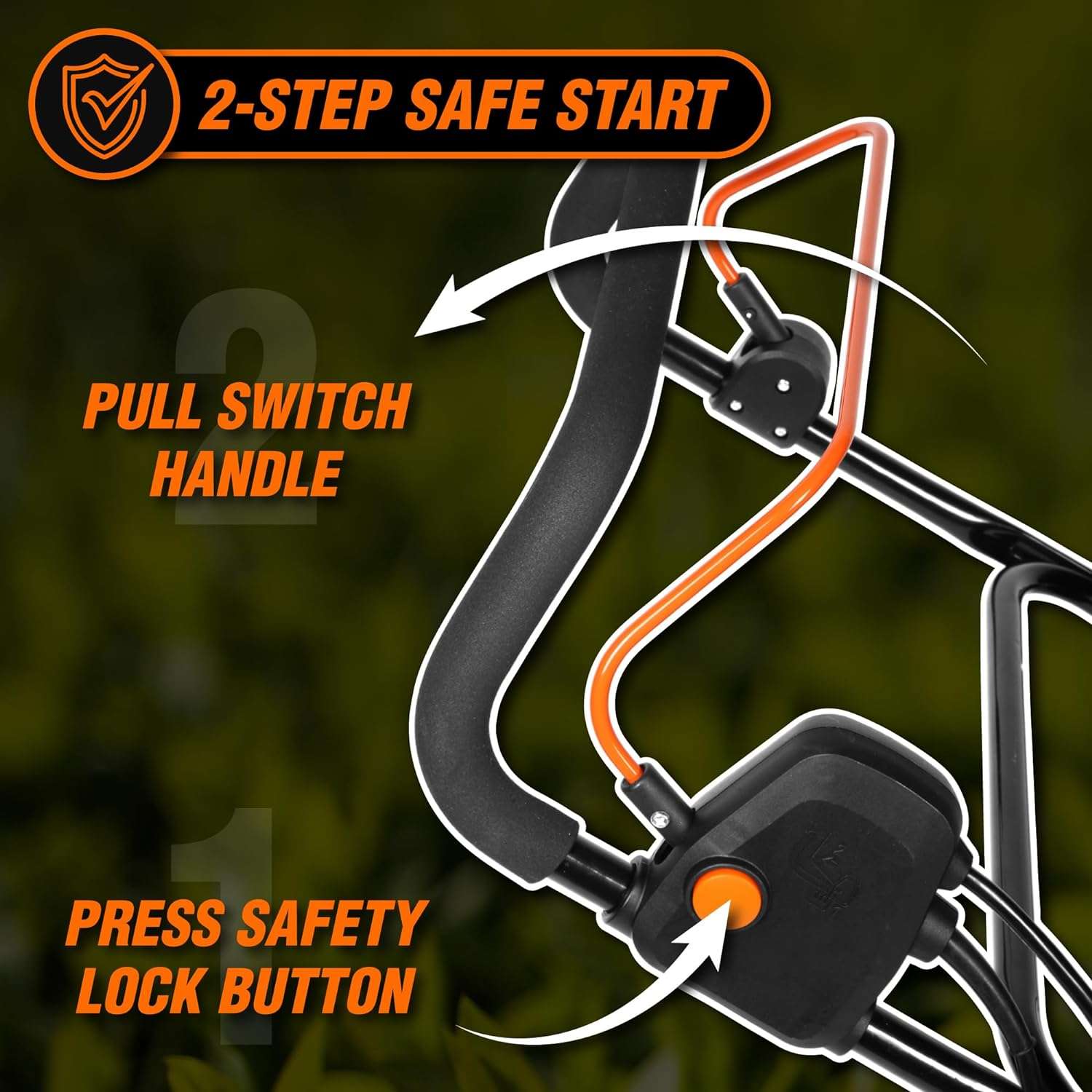 WEN DT1516 16-Inch 15-Amp 2-in-1 Electric Dethatcher and Scarifier with Collection Bag, Black - 4