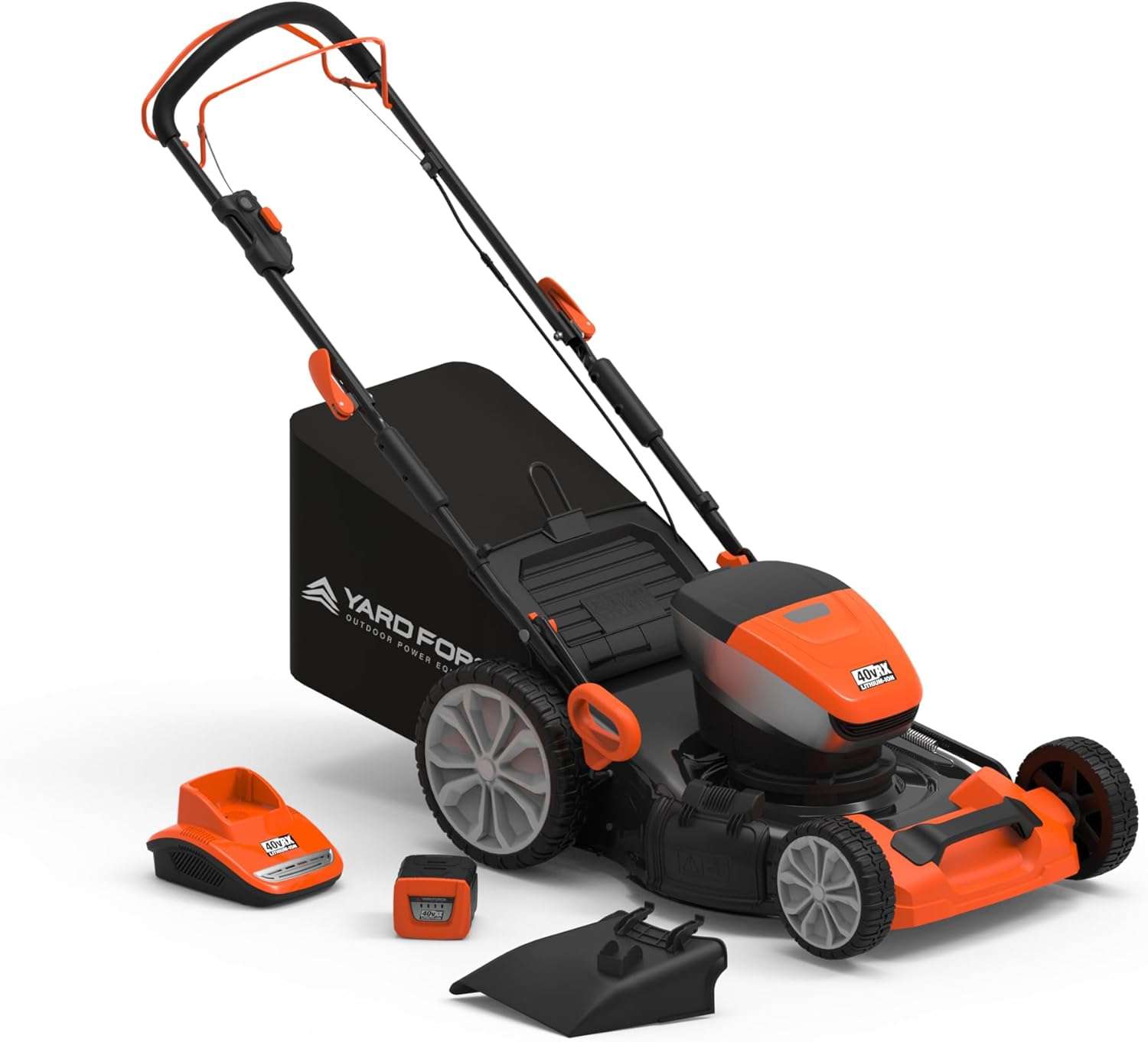 Yard Force Electric YF40VRX21-SP 21 Cordless Lawn Mower – 40V Lithium-Ion Battery, 3-in-1 Self-Propelled, Adjustable Cutting Heights, Brushless Motor - 2
