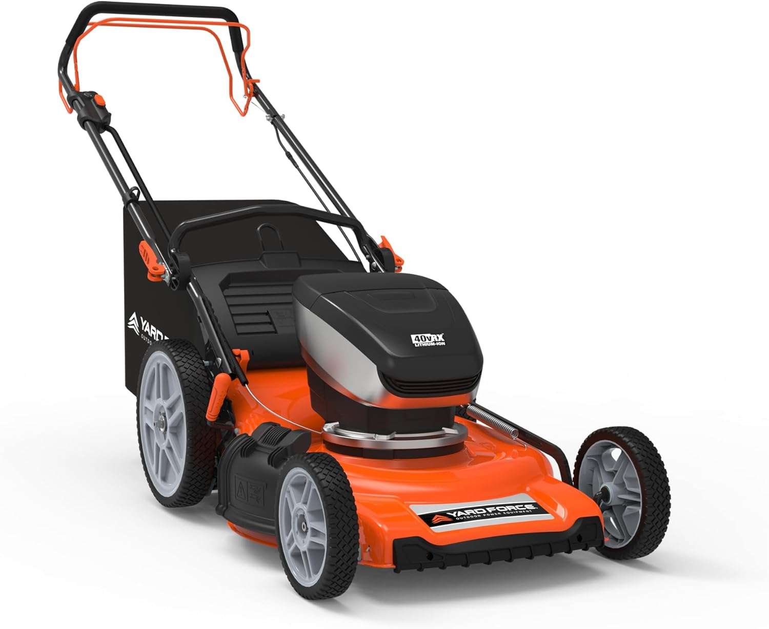 Yard Force Electric YF40VRX21-SP 21 Cordless Lawn Mower – 40V Lithium-Ion Battery, 3-in-1 Self-Propelled, Adjustable Cutting Heights, Brushless Motor - 8