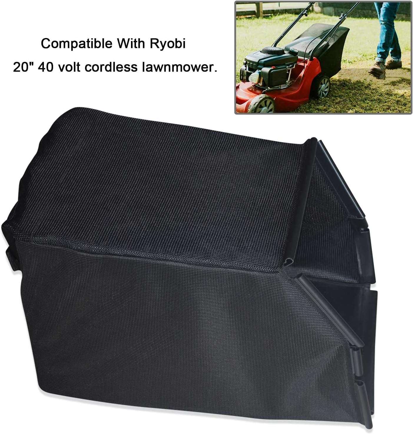 970698001 Grass Bag, Compatible with Ryobi RY40108, RY40109 20' 40V Cordless Mower Models, Replace 970698001 Grass Bag - (Without Grass Catcher Frame). - 2