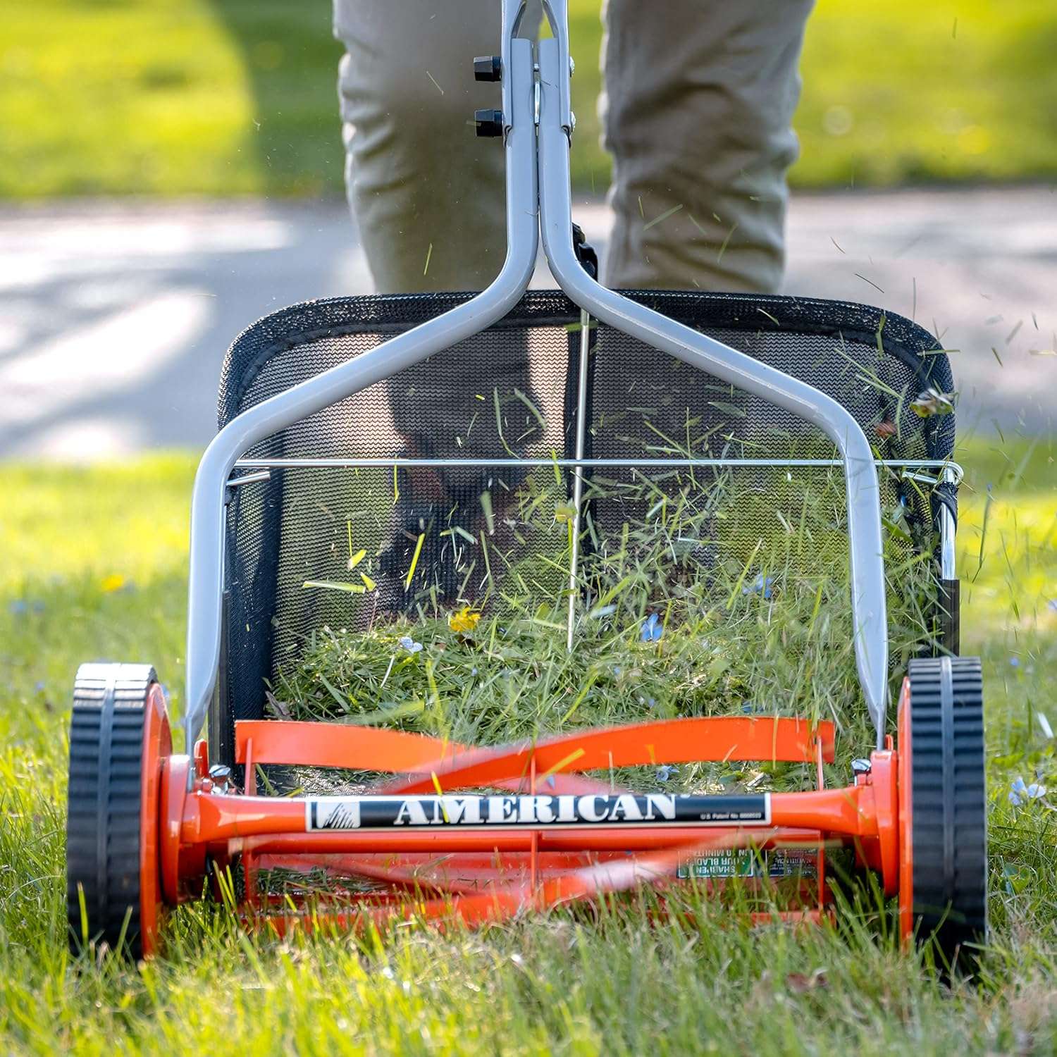 American Lawn Mower Company GC91416 14-Inch-16-Inch Reel Lawn Mower Grass Catcher, Black - 8