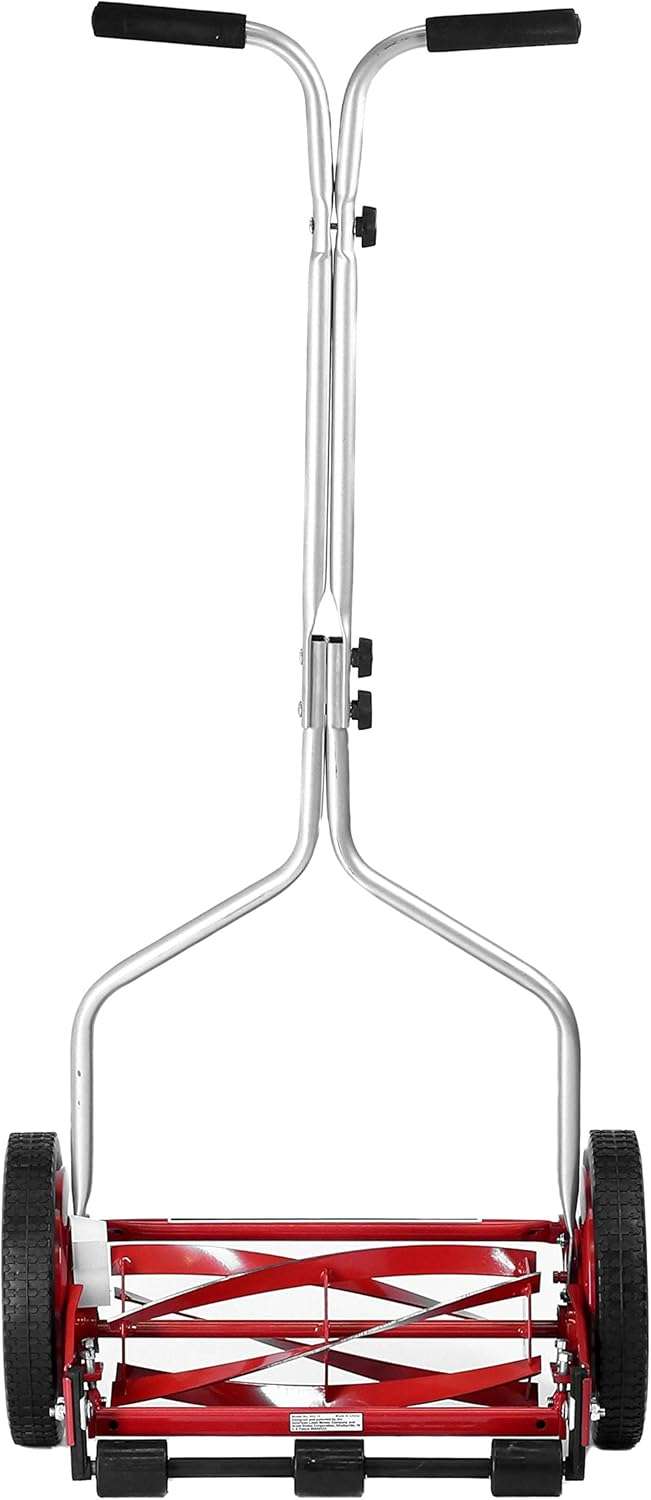 Great States 304-14 14-Inch 5-Blade Push Reel Lawn Mower, Red, Model Number- 304-14, Cutting Width- 14.0 inches - 3