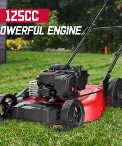 PowerSmart Gas Lawn Mower 21-Inch, 125cc Briggs and Stratton E300 Engine, 2-in-1 Mulching Push Mower with High Rear Wheels B8721C - 2
