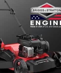 PowerSmart Gas Lawn Mower 21-Inch, 125cc Briggs and Stratton E300 Engine, 2-in-1 Mulching Push Mower with High Rear Wheels B8721C - 3