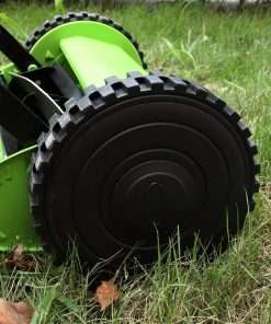 12-Inch Push Reel Lawn Mower- Eco-Friendly, Precision Steel Blades, Adjustable Heights & Efficient Grass Catcher, Green - 7