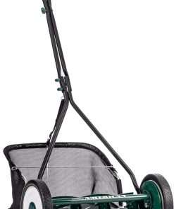 American Lawn Mower Company 1725-16GC 16-inch 7-Blade Reel Mower with Grass Catcher, Specialty Grass Mower, Green - 1