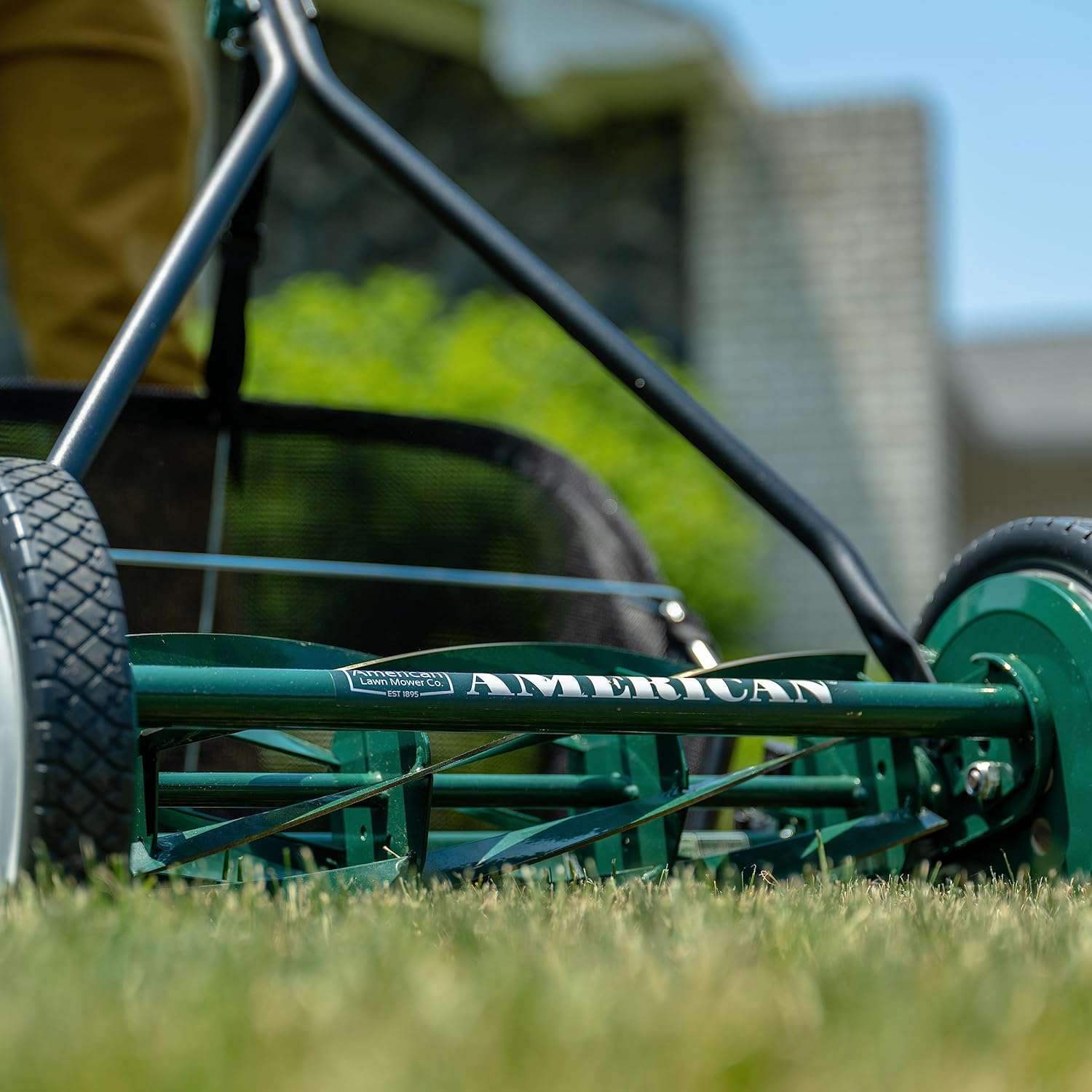 American Lawn Mower Company 1725-16GC 16-inch 7-Blade Reel Mower with Grass Catcher, Specialty Grass Mower, Green - 5