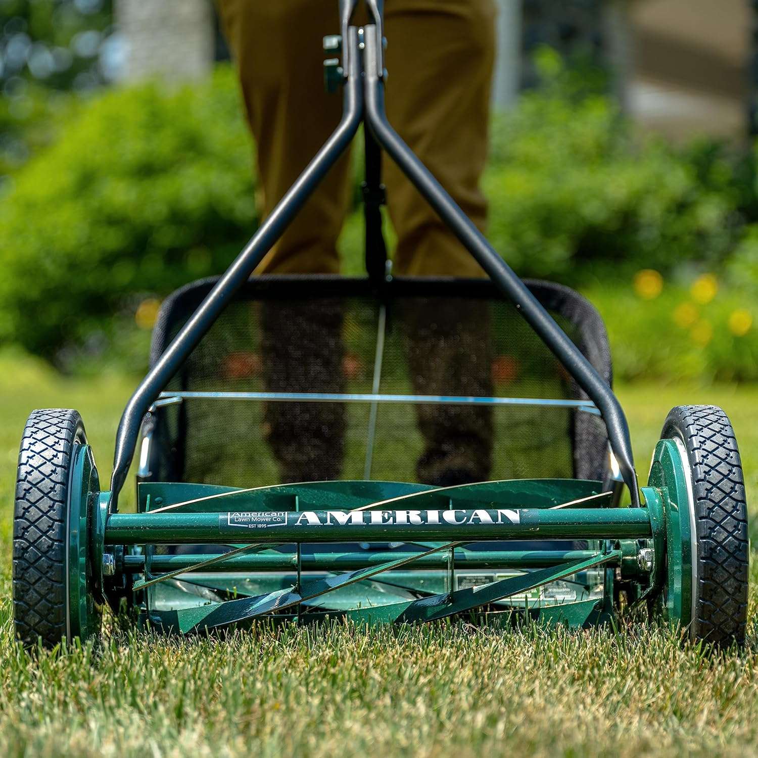 American Lawn Mower Company 1725-16GC 16-inch 7-Blade Reel Mower with Grass Catcher, Specialty Grass Mower, Green - 6