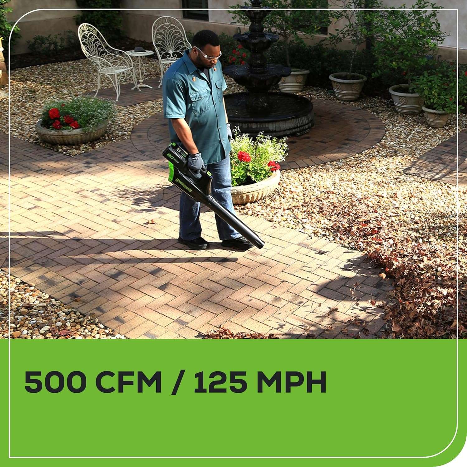 Greenworks 80V 21 Brushless (Push) Cordless Electric Lawn Mower + Axial Leaf Blower + 13 String Trimmer, 2.0Ah Batteries and 30 Minute Rapid Charger - 9