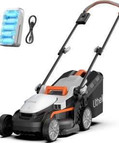 Litheli Cordless Lawn Mower 13 Inch, U20 Handy+ 20V Electric Lawn Mowers for Garden, Yard and Farm, 5 Heights Adjustment, Light Weight,4.0Ah Portable Battery Included - 1