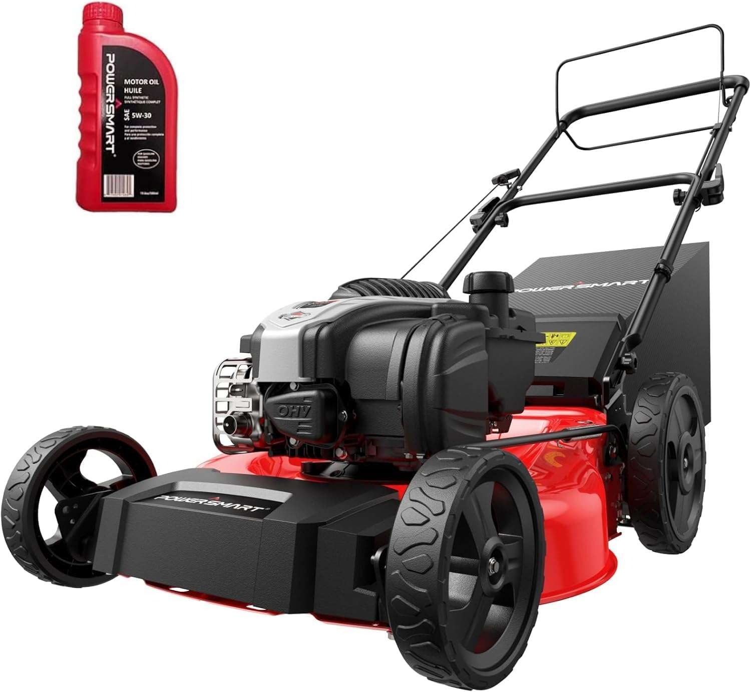 PowerSmart 21 B&S Engine 140cc Self Propelled Lawn Mower - Steel Deck, 6-Height Adjustments, 3-in-1 Mulching Capability - 1