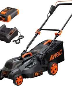 AIVOLT Cordless Lawn Mower Battery Powered 16-inch Brushless Lawn Mowers Walk-Behind Push Grass Mower with 36V 4.0Ah Battery and Charger - 1