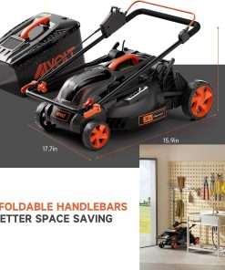 AIVOLT Cordless Lawn Mower Battery Powered 16-inch Brushless Lawn Mowers Walk-Behind Push Grass Mower with 36V 4.0Ah Battery and Charger - 4