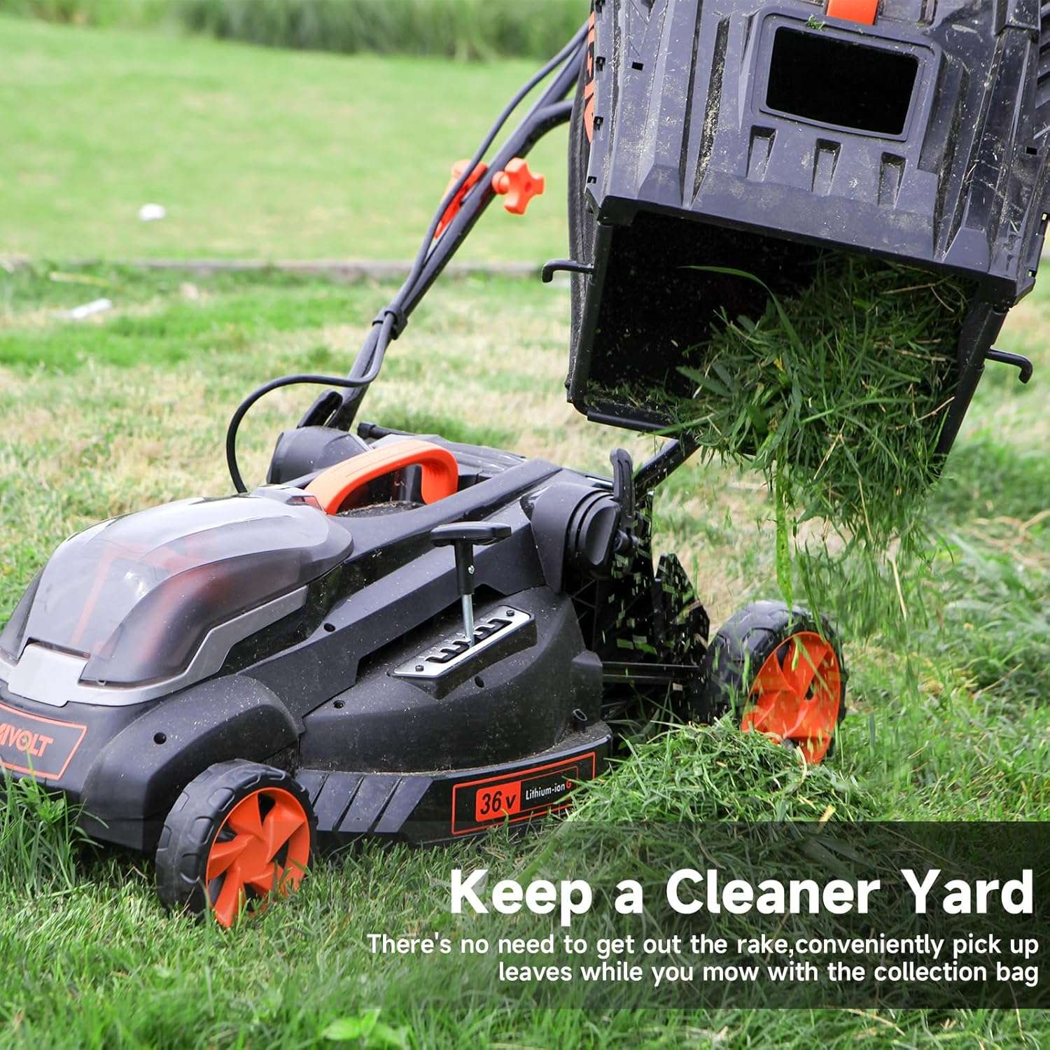 AIVOLT Cordless Lawn Mower Battery Powered 16-inch Brushless Lawn Mowers Walk-Behind Push Grass Mower with 36V 4.0Ah Battery and Charger - 6