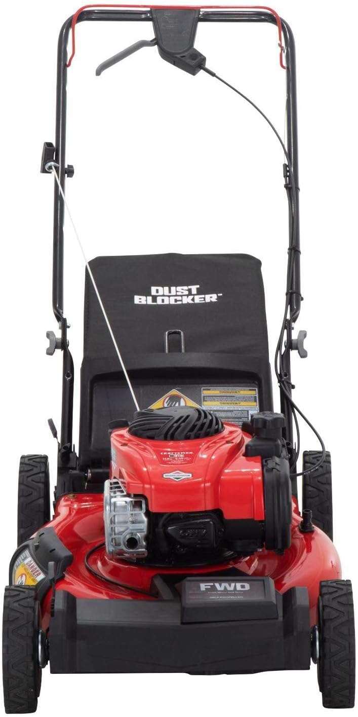CRAFTSMAN Self-Propelled Gas Powered Lawn Mower, 21 Inch, 3-in-1 Mulching Push Mower with Bag, 6 Adjustable Heights, 140cc OHV Engine (M215) - 3