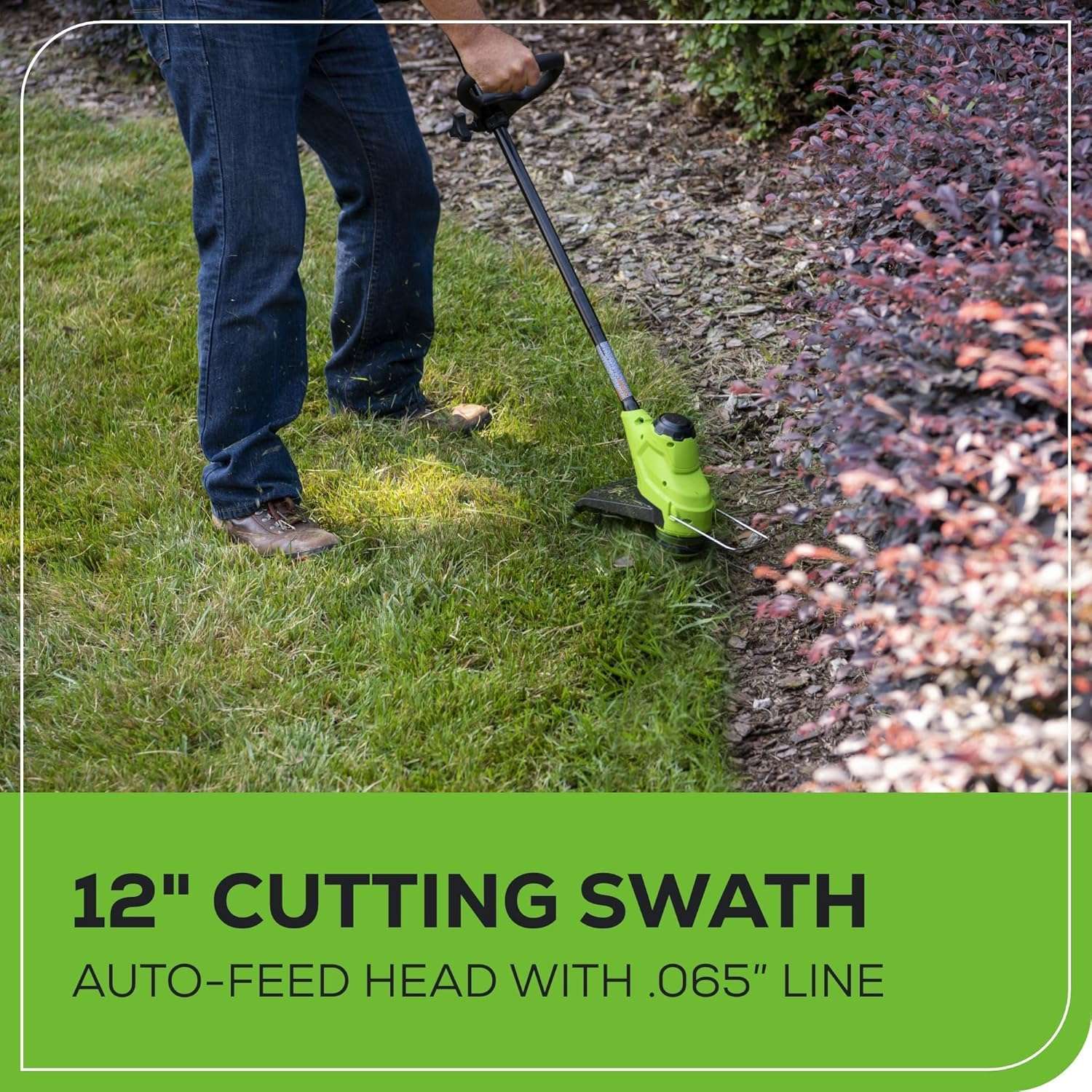 Greenworks 48V (2x24V) 20 Cordless Push Mower, 12 String Trimmer, 320 CFM Blower，10 Chainsaw，and 22 Hedge Trimmer Combo Kit - 8